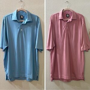 Foot Joy Bundle of 2 Golf Polos Size Large